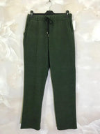 Velvet trousers with drawstring and pockets