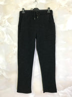 Velvet trousers with drawstring and pockets
