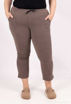 Velvet trousers with drawstring and pockets