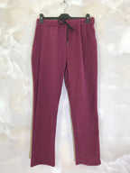 Plus Size Velvet pants with tightening cord and pockets