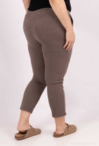 Plus Size Velvetbyxor med Justerbar Dragsko och Fickor