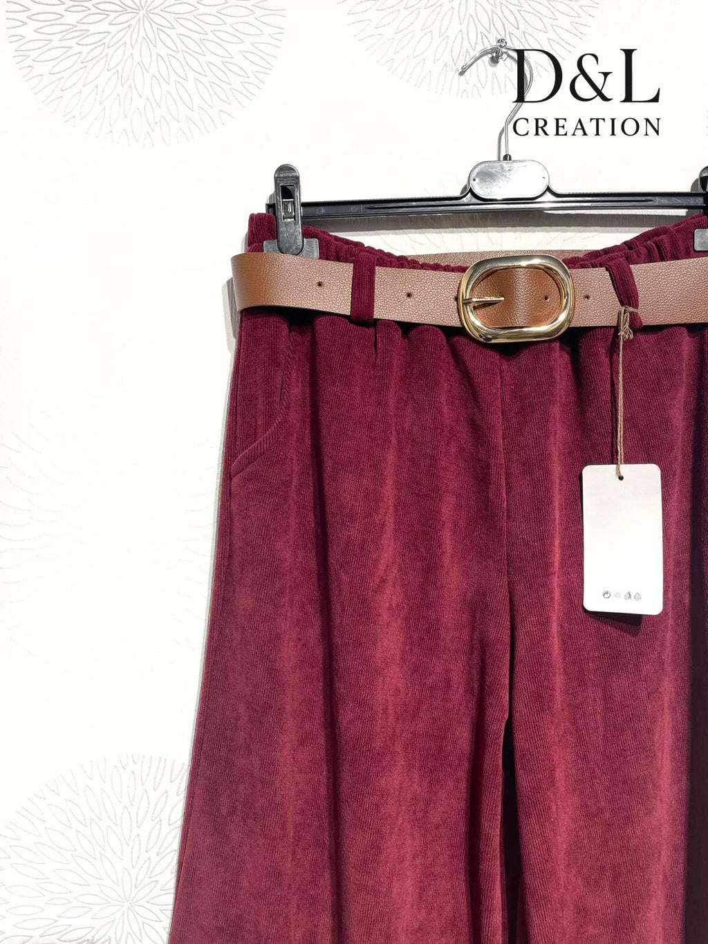 Mjuka och stretchiga sammetbyxor med vida ben, storlekar 38 till 48 i Stor Storlek