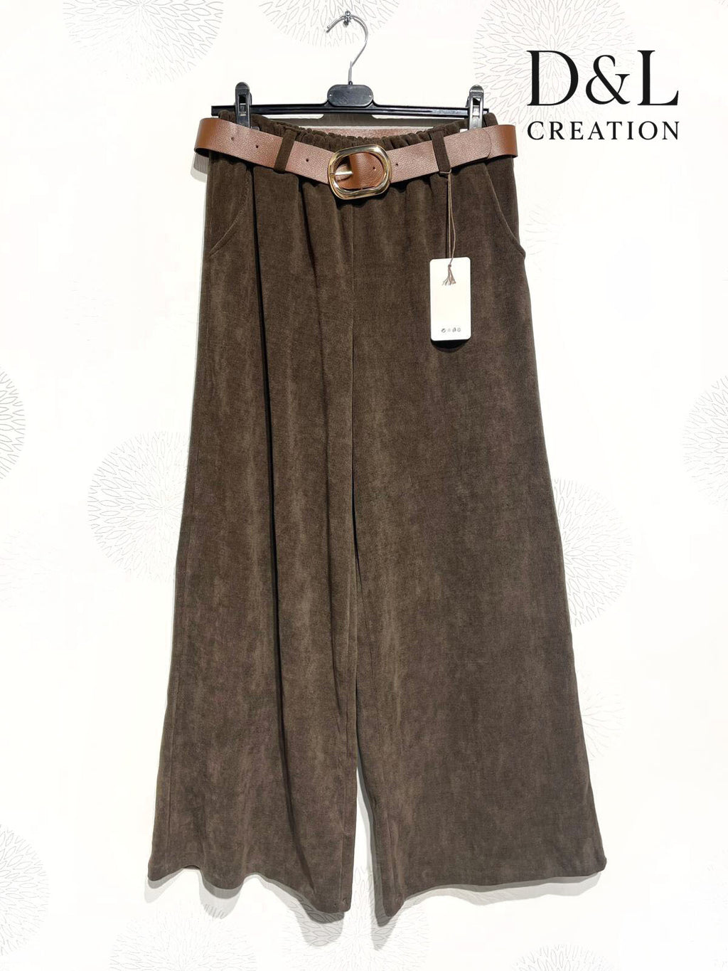 Mjuka och stretchiga sammetbyxor med vida ben, storlekar 38 till 48 i Stor Storlek