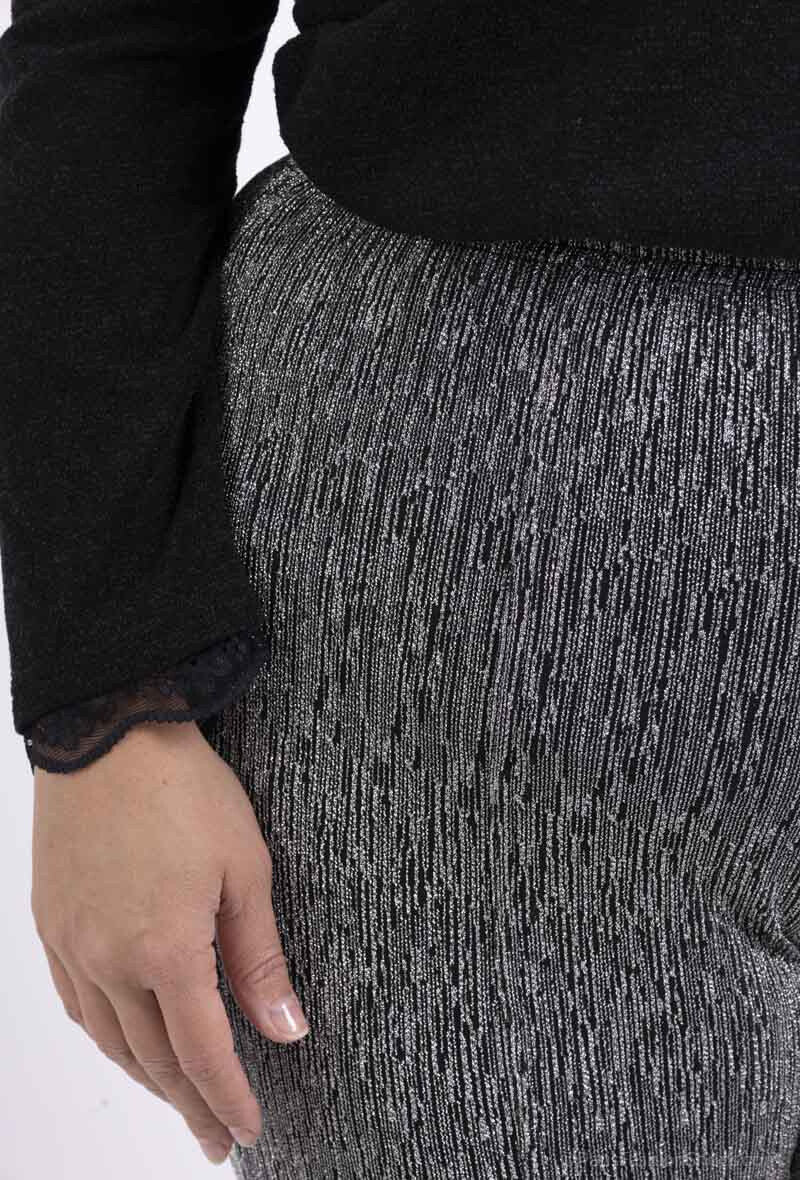Plus Size Paljetterade Utsvängda Byxor