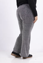 Plus Size Paljetterade Utsvängda Byxor