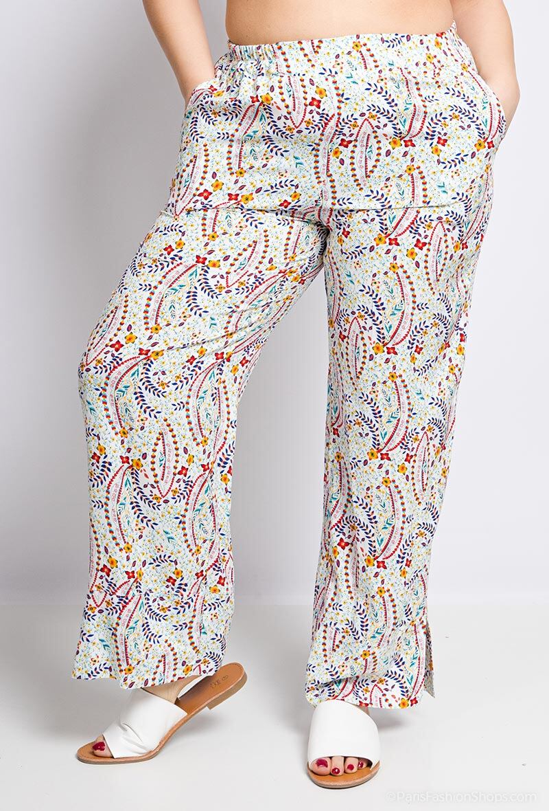Plus Size Patterned light pants