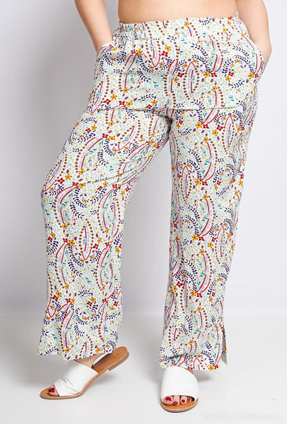 Plus Size Patterned light pants