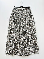 Plus Size Leopard Print Cotton Gauze Pants