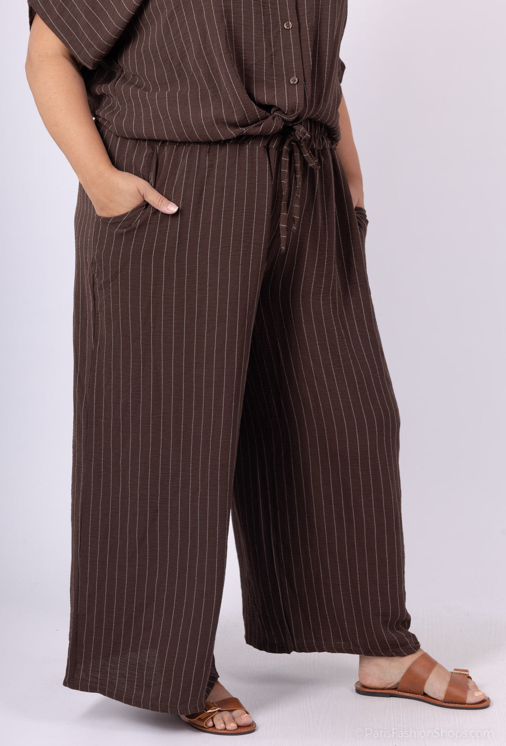 Plus Size Byxorna med Stripes i Storlek 38 till 54