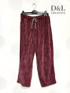 Plus size mönstrade sammetsbyxor T38 till T54 i Plus Size