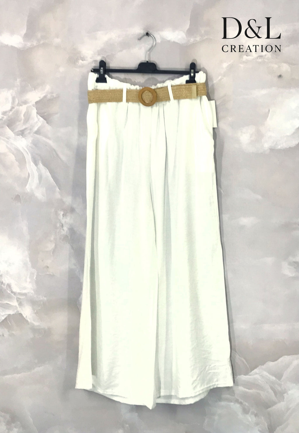 Plus Size Plus size wide leg pants with belt size 38 to 50