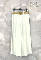 Plus Size Plus size wide leg pants with belt size 38 to 50