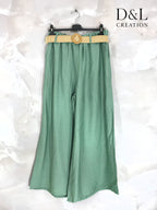 Plus Size Plus size wide leg pants with belt size 38 to 50