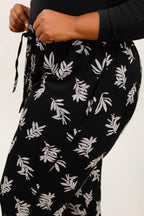 Plus size pants i Stor Storlek med Bladtryck