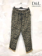 Tryckta Suede Byxor i Stor Storlek 38 till 44