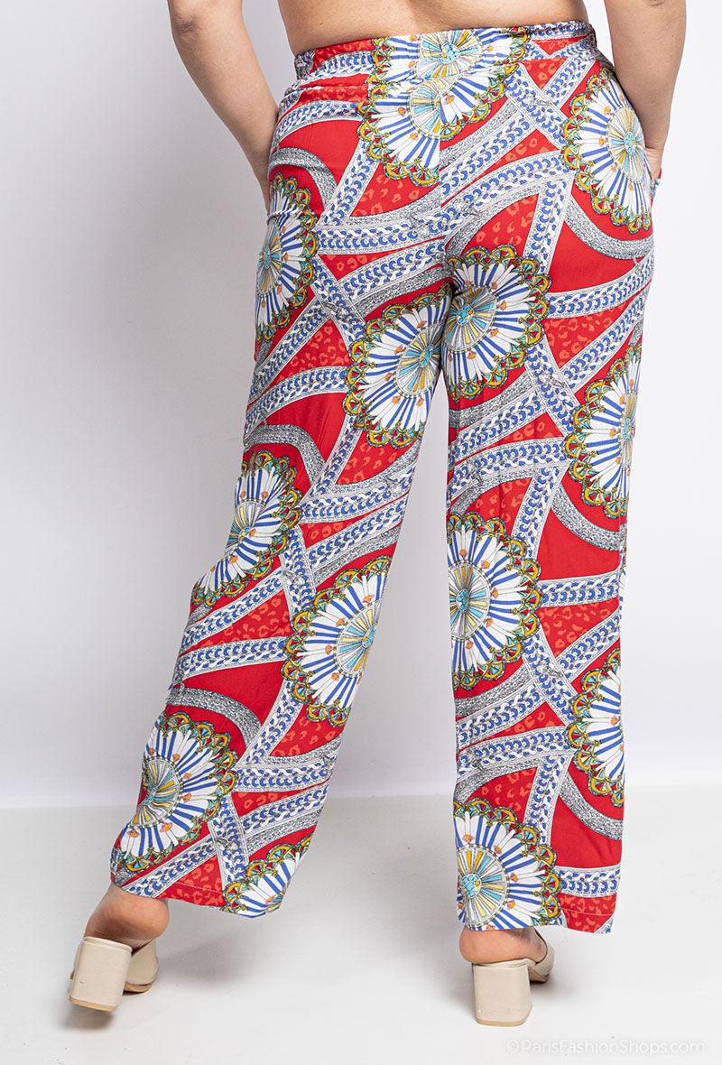 Plus Size Printed Pants - Bekväm och Stilfull