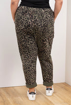Leopard Print Jogger i Plus Size