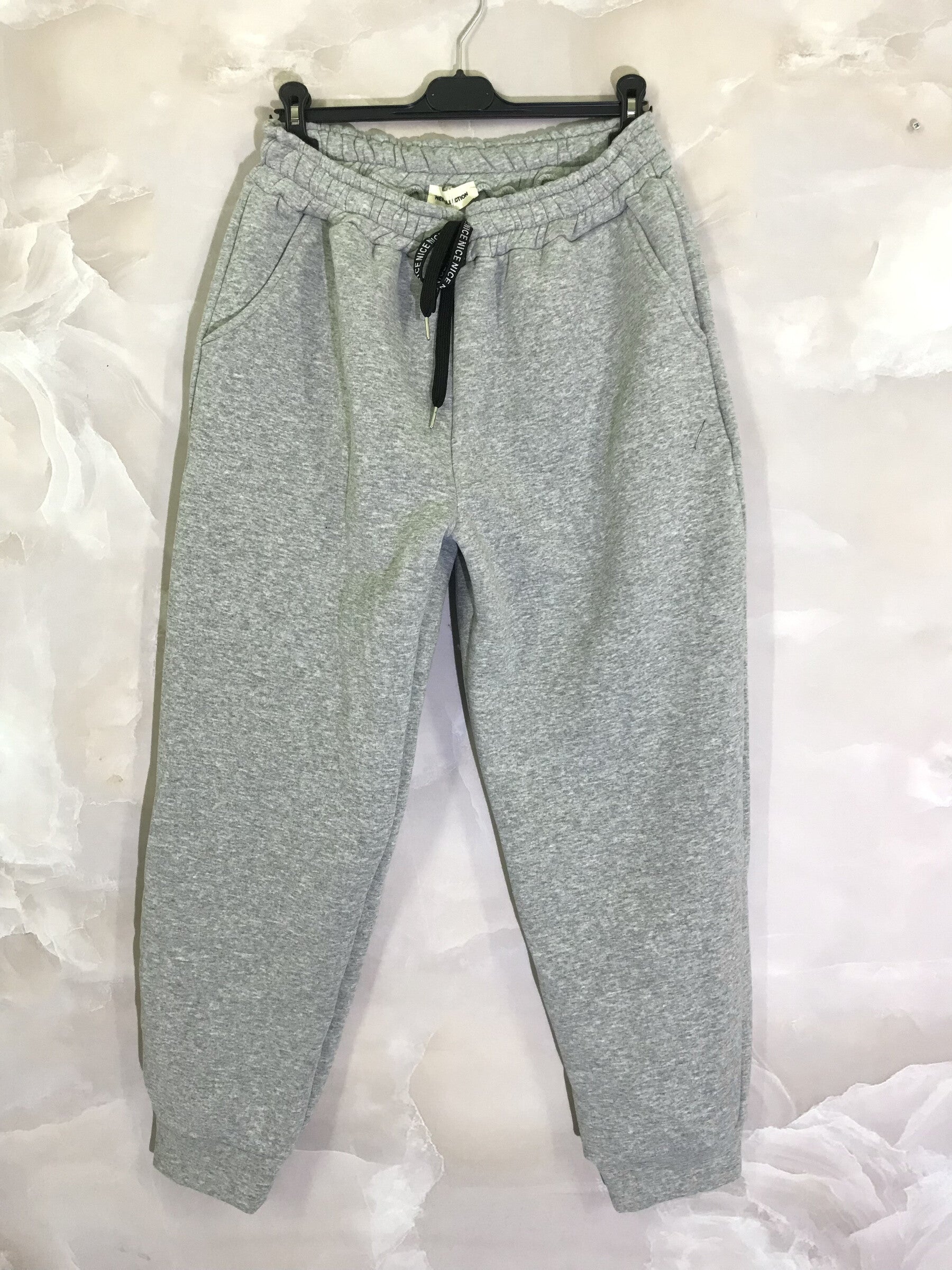Plus Size Fleece Joggingbyxor med Fickor