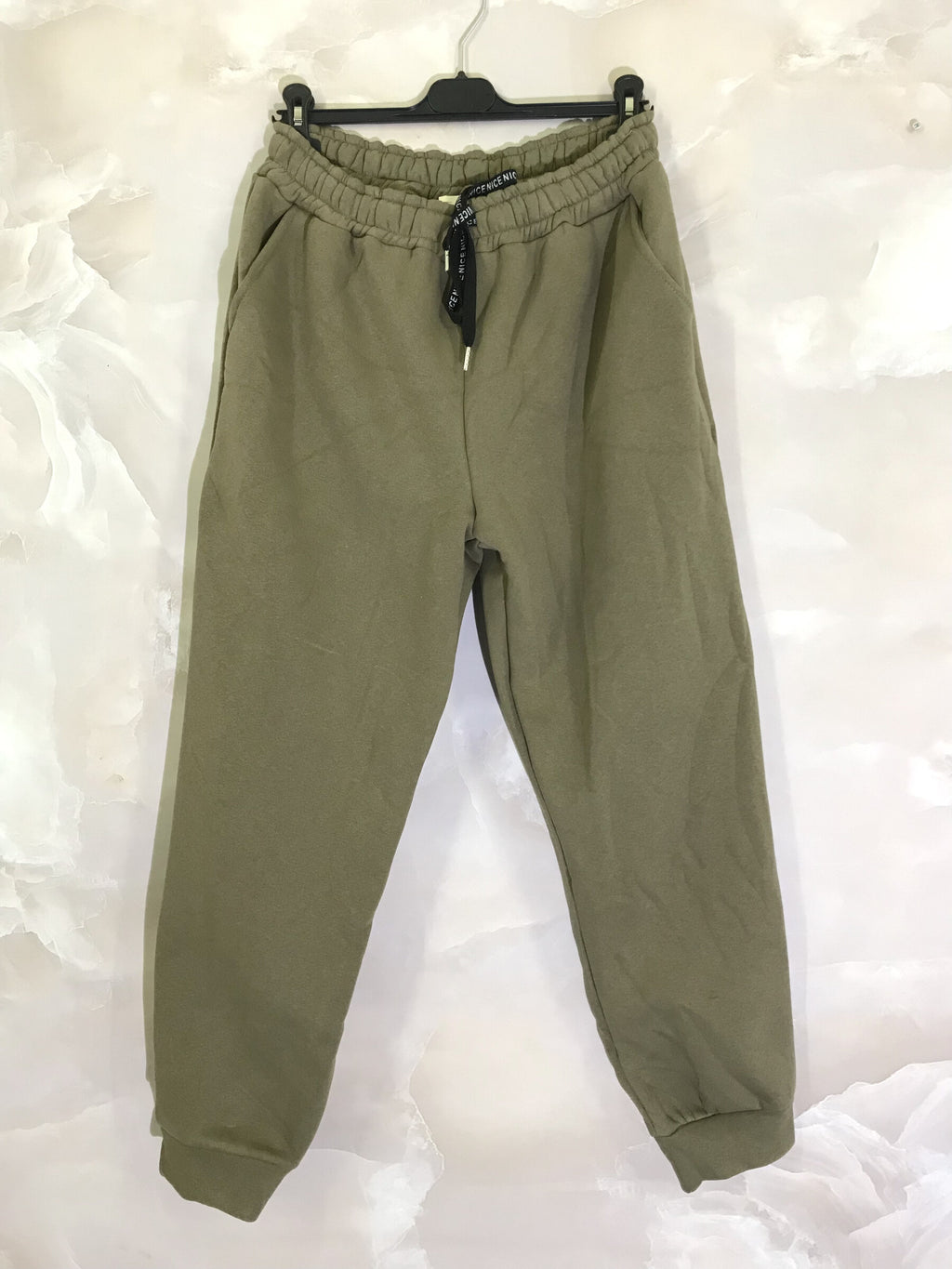 Plus Size Fleece Joggingbyxor med Fickor