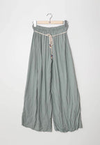 Plus Size Wide pants with drawstring