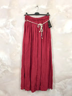 Wide pants with drawstring i Stor Storlek