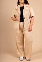 Suede-like trousers i Stor Storlek