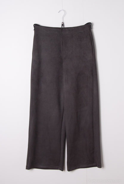 Plus Size Wide suede pants