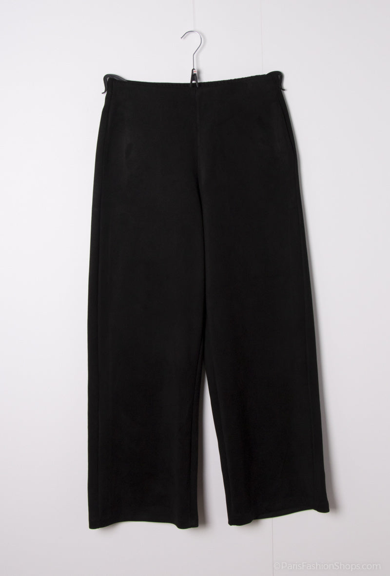 Plus Size Wide Suede Pants