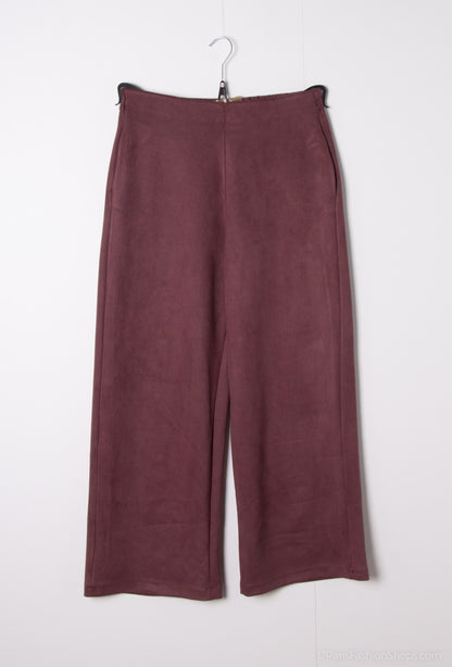Plus Size Wide suede pants