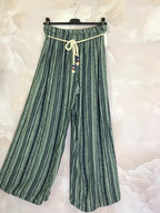 Plus Size Striped print wide-leg pants