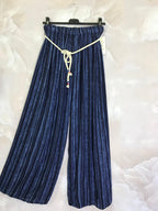 Plus Size Striped print wide-leg pants