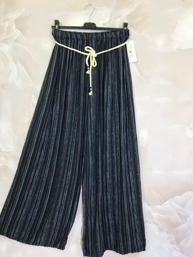 Plus Size Striped print wide-leg pants