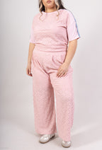 Plus Size Öppen Mönsterbyxor med Foder T38 till T48
