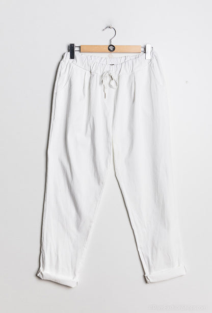 Plus Size Super stretchy pants with front pleats
