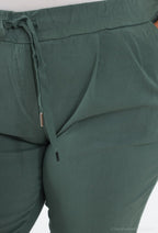 Plus Size Super Stretchy Pants with Front Pleats