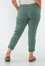 Plus Size Super Stretchy Pants with Front Pleats
