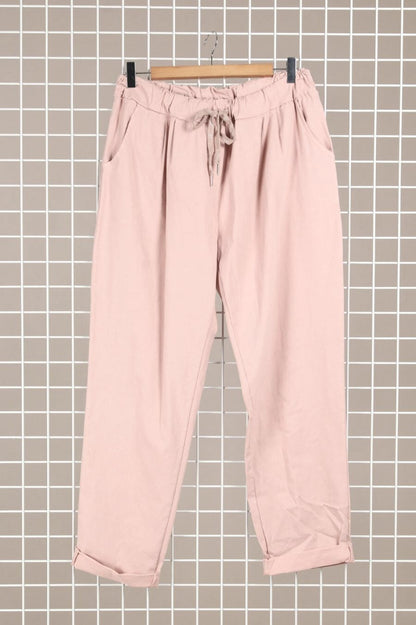 Plus Size Super stretchy pants with front pleats