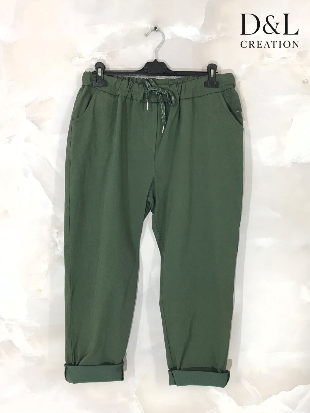Magic plus-size extra stretch pants med fickor T40 till T50 i Stor Storlek