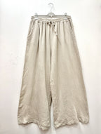 Plus Size Cotton gauze wide leg pants