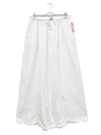 Cotton gauze wide leg pants i Stor Storlek