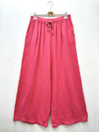 Plus Size Cotton gauze wide leg pants
