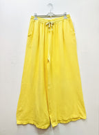 Plus Size Cotton gauze wide leg pants