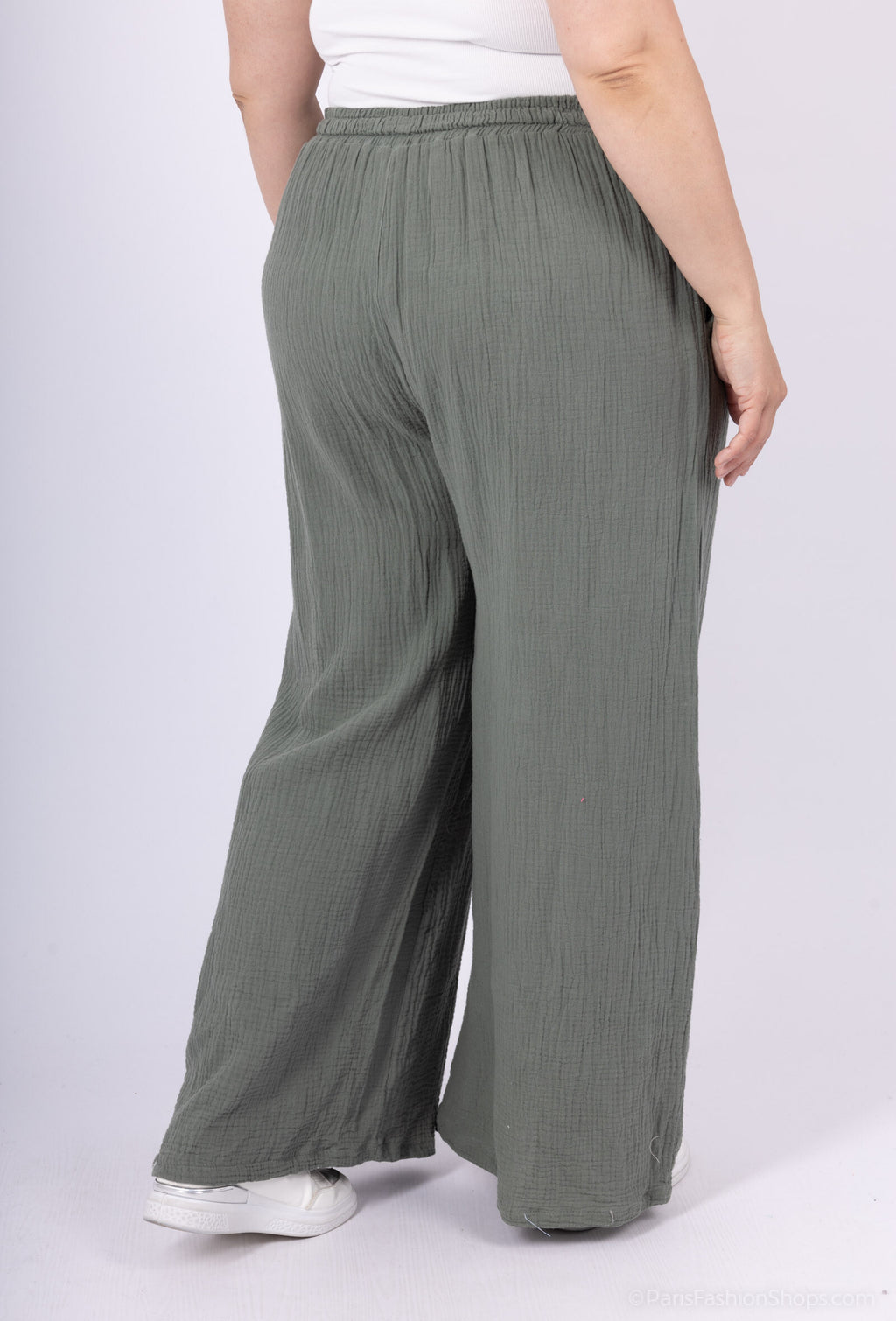 Bomullsgaze Vida Byxor i Stor Storlek