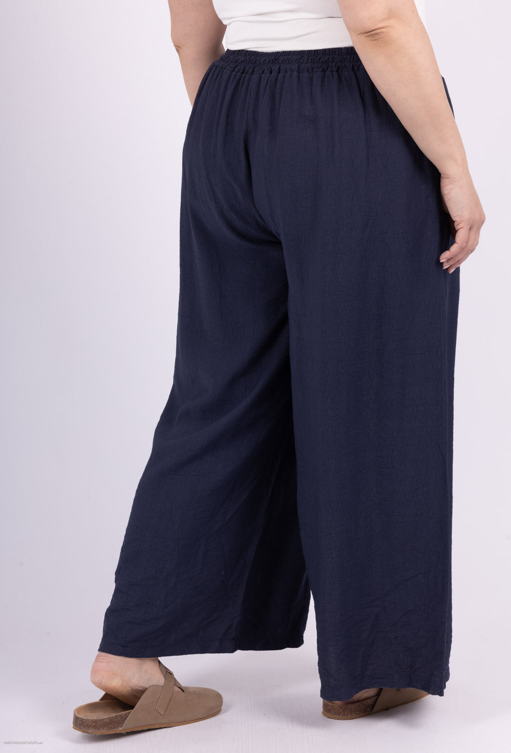 Plus Size Palazzo Byxor i Viskos