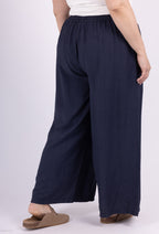 Plus Size Palazzo Byxor i Viskos