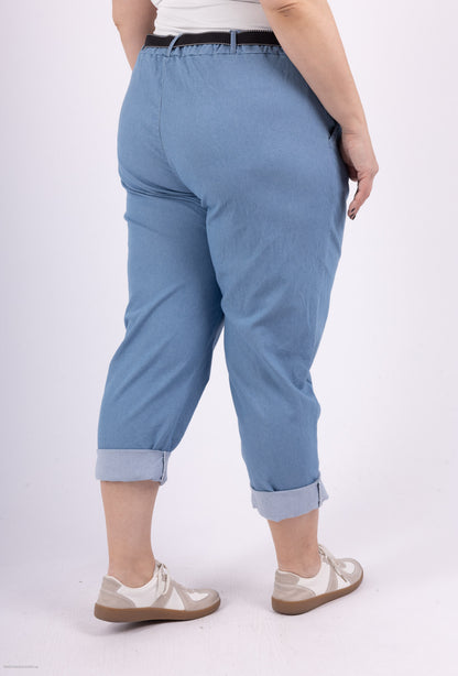 Plus Size Carrot Pants / Paperbag Denim Pants