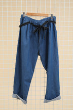 Plus Size Carrot Pants / Paperbag Denim Pants
