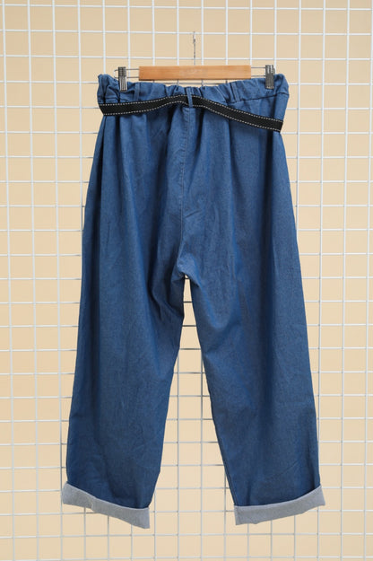Plus Size Carrot Pants / Paperbag Denim Pants
