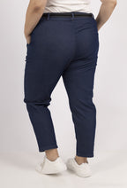 Carrot pants / paperbag denim pants i Stor Storlek
