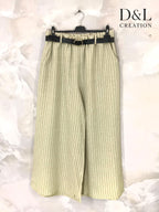 Striped wide-leg pants sizes 38 to 50 i Plus Size